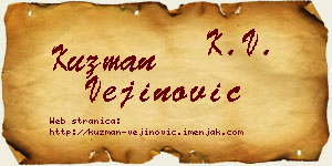 Kuzman Vejinović vizit kartica